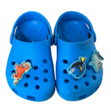 Crocs | Blue Clogs with Dori Jibbitz | 4-5 Toddler
