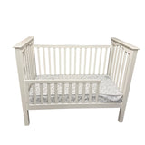 Pottery Barn Crib with Mattress | White Wood Convertible Baby Crib with Crib and Toddler Rail