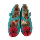 OshKosh | Teal Floral Mary Janes | 11 Child