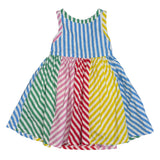 Boden | Rainbow Striped Dress | 2-3t