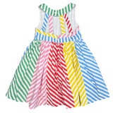 Boden | Rainbow Striped Dress | 2-3t