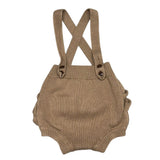 Gil & Niya | Brown Knit Ruffle Butt Romper | 6m