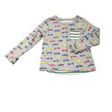 Boden | Reversible Car & Striped Long Sleeve Shirt | 18-24m